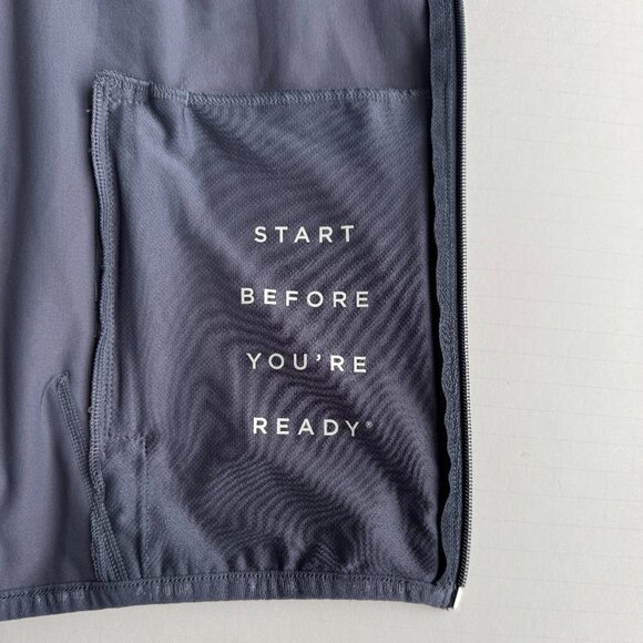 PELOTON Fourlaps Men's XL Grey Front Zip With Hood Warm Up Jacket - Picture 12 of 14